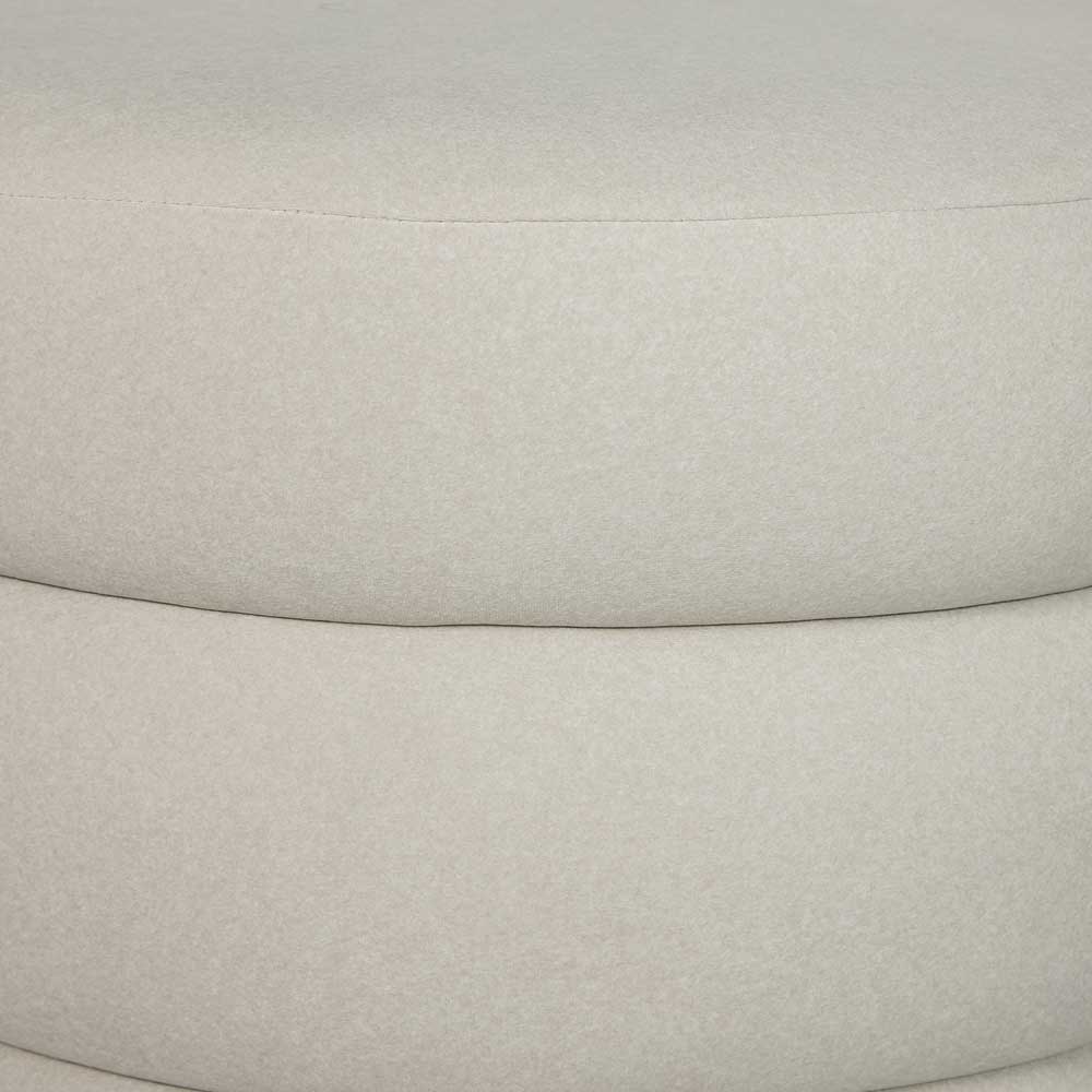 Fiel Ottoman - Faux Mohair Ecru