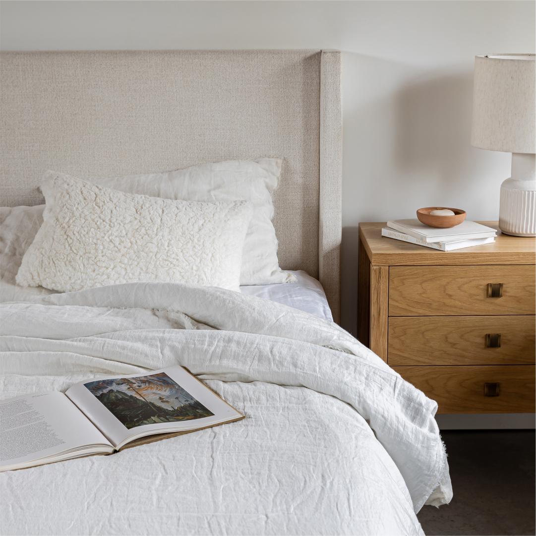 Josie Queen Bed - Cream