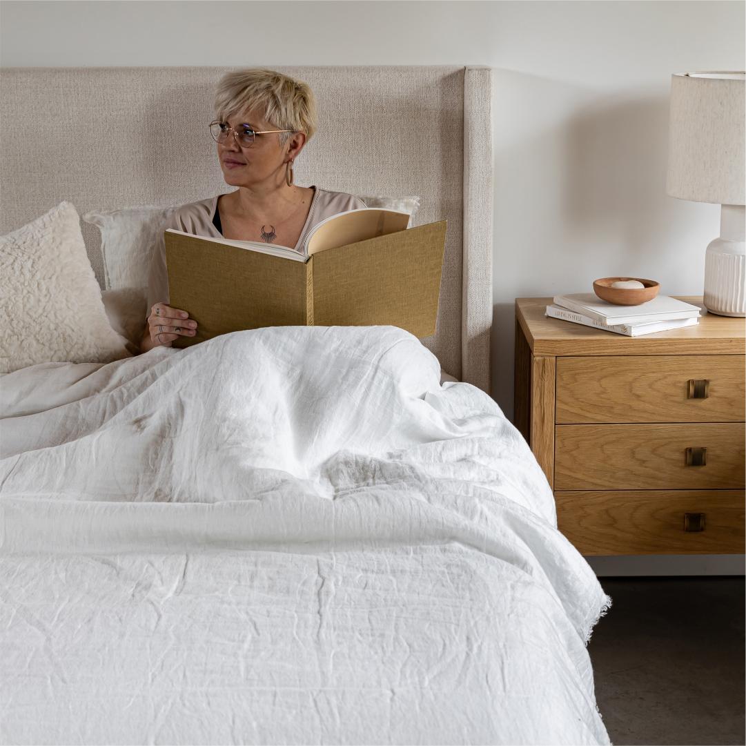 Josie Queen Bed - Cream