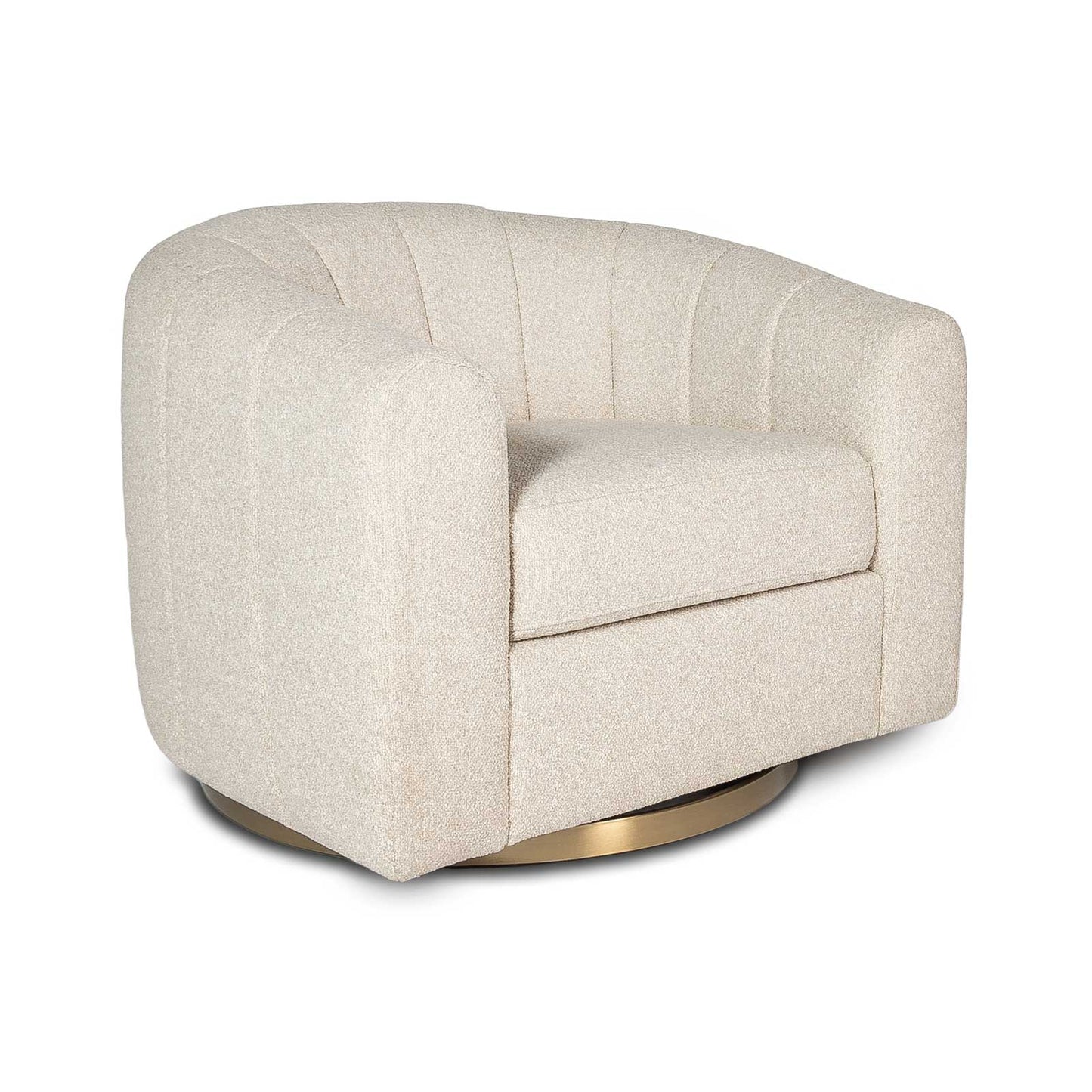 Ava Swivel Chair - Buff