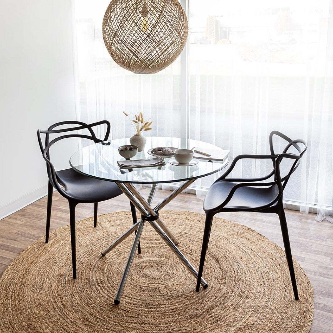Edie Dining Table - Chrome