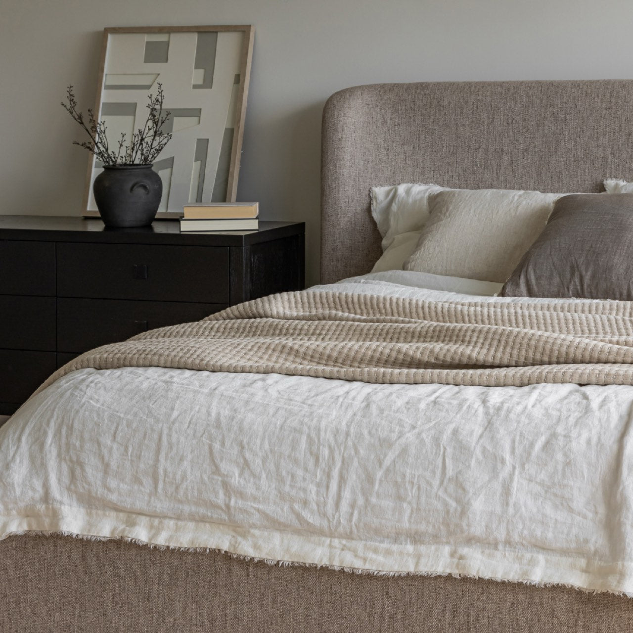 Faye Queen Bed Short - Perfect Taupe
