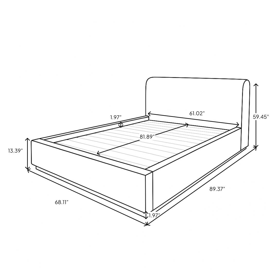 Faye Queen Bed Short - Truffle