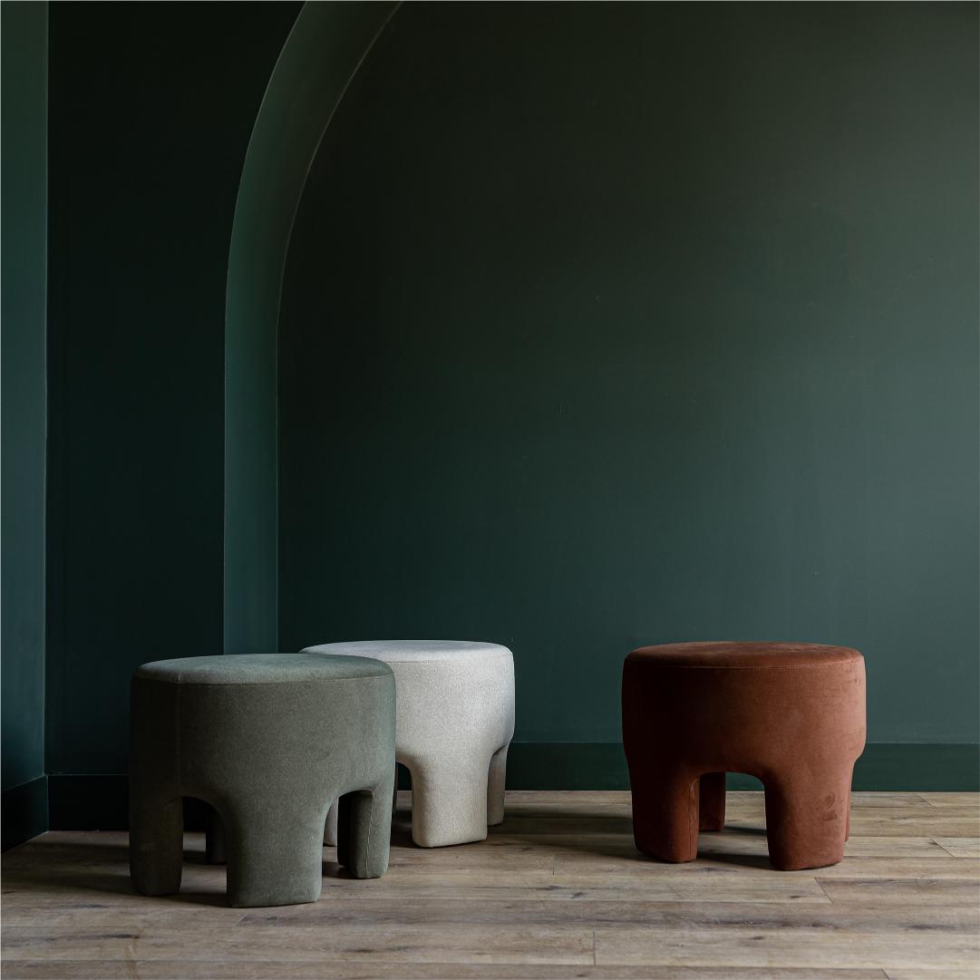 Ginger Ottoman - Velvet Chestnut