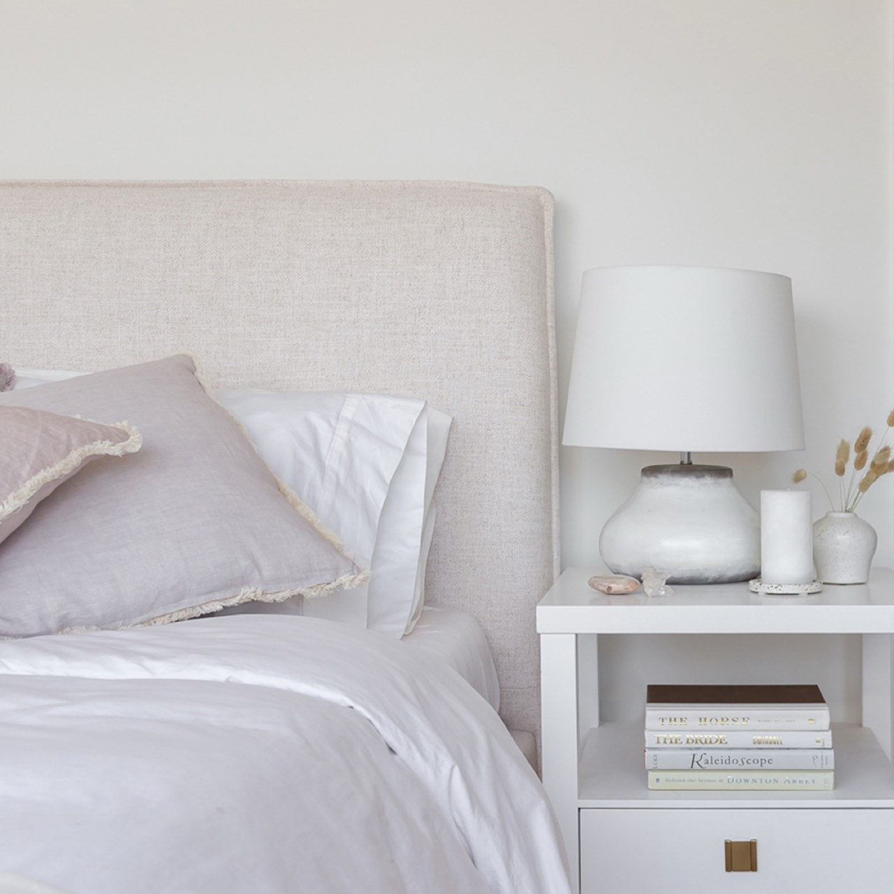 Julia Double Storage Bed - Cream