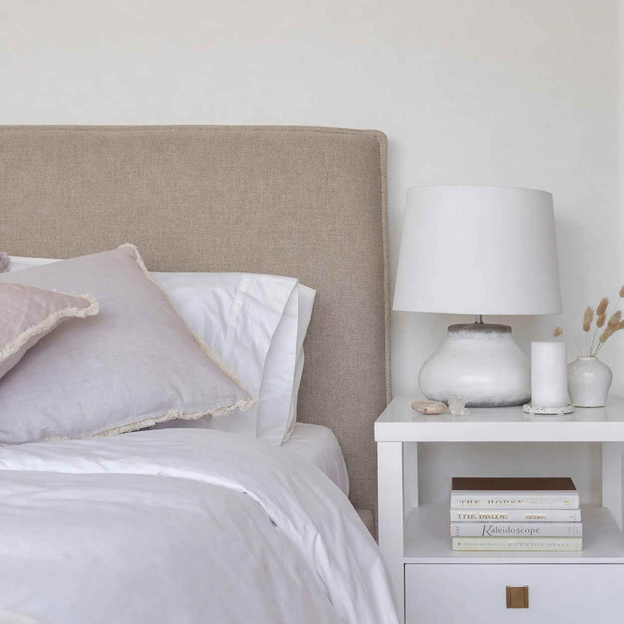 Julia Queen Storage Bed - Light Fawn