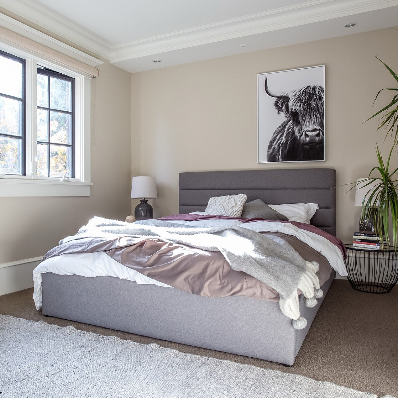 Justin Queen Bed - Greige