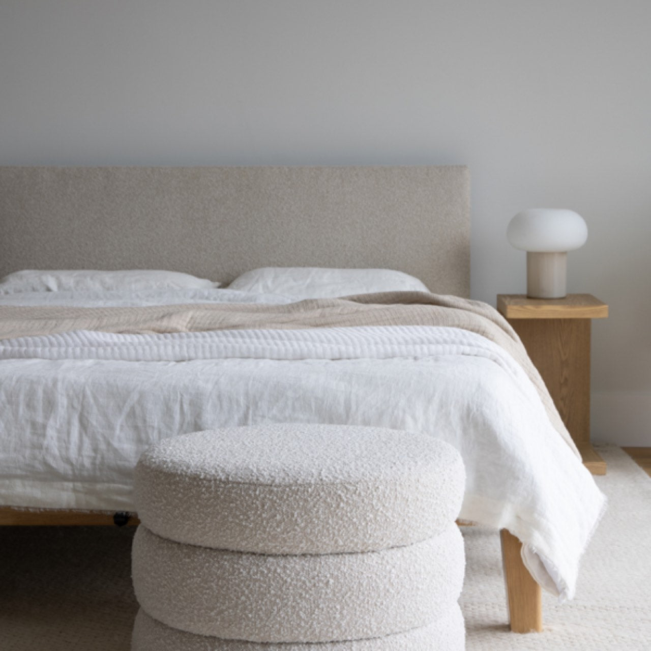 Luna Tool-Free King Bed - Buff