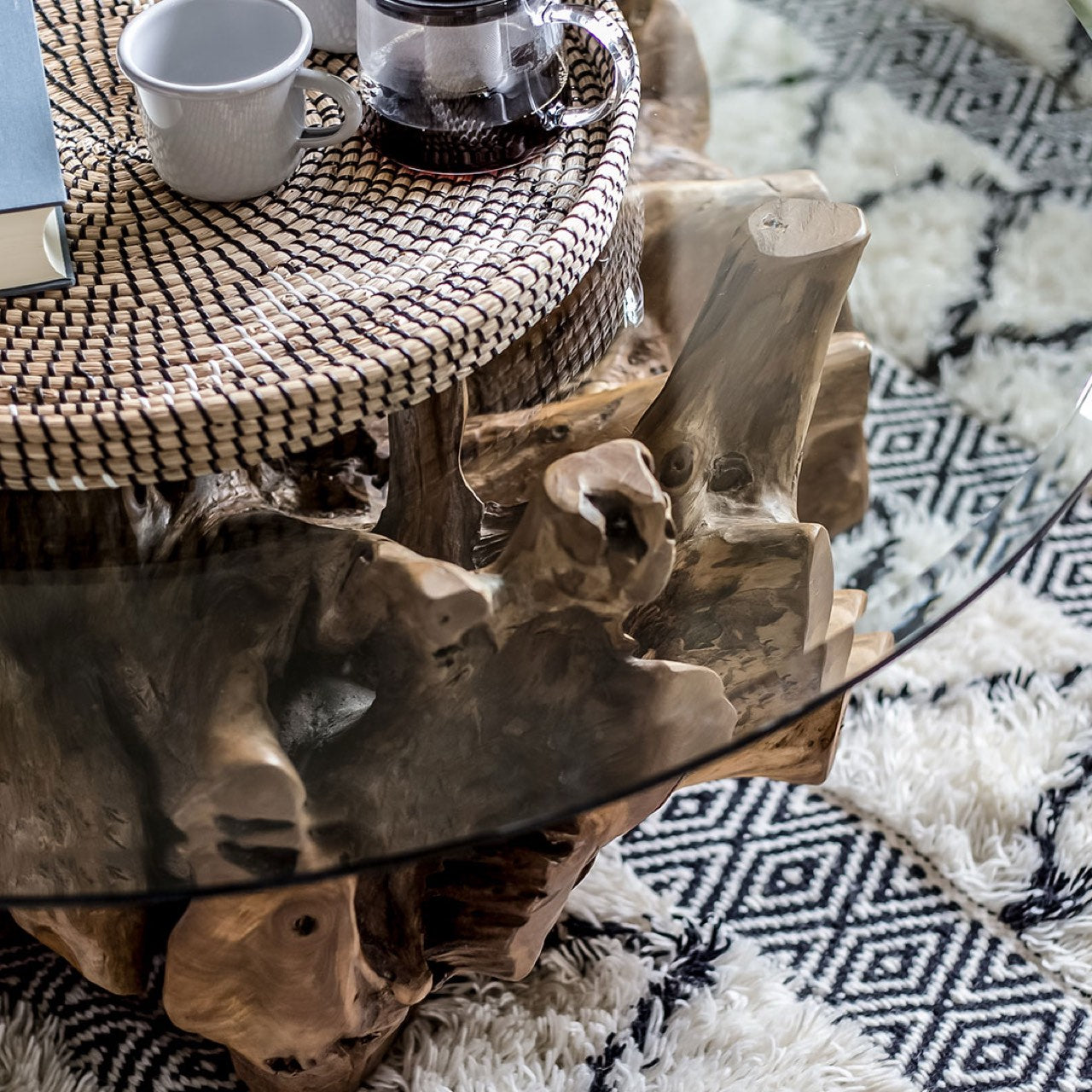 Natura Round Root Coffee Table - L