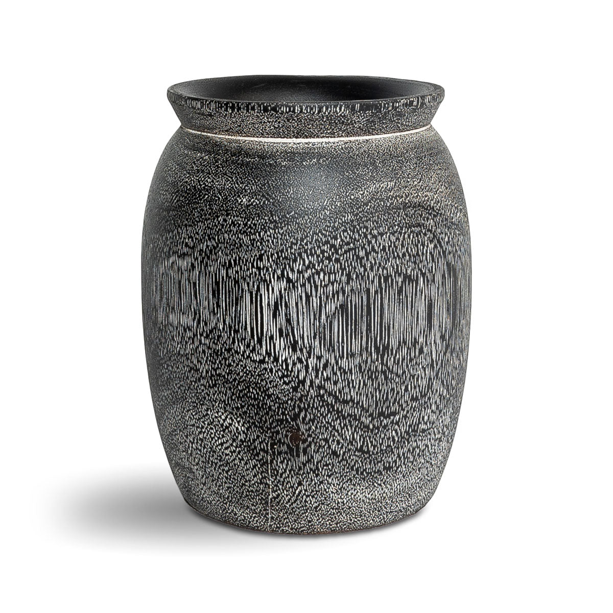 Natura Torino Vase Short - Black Teak