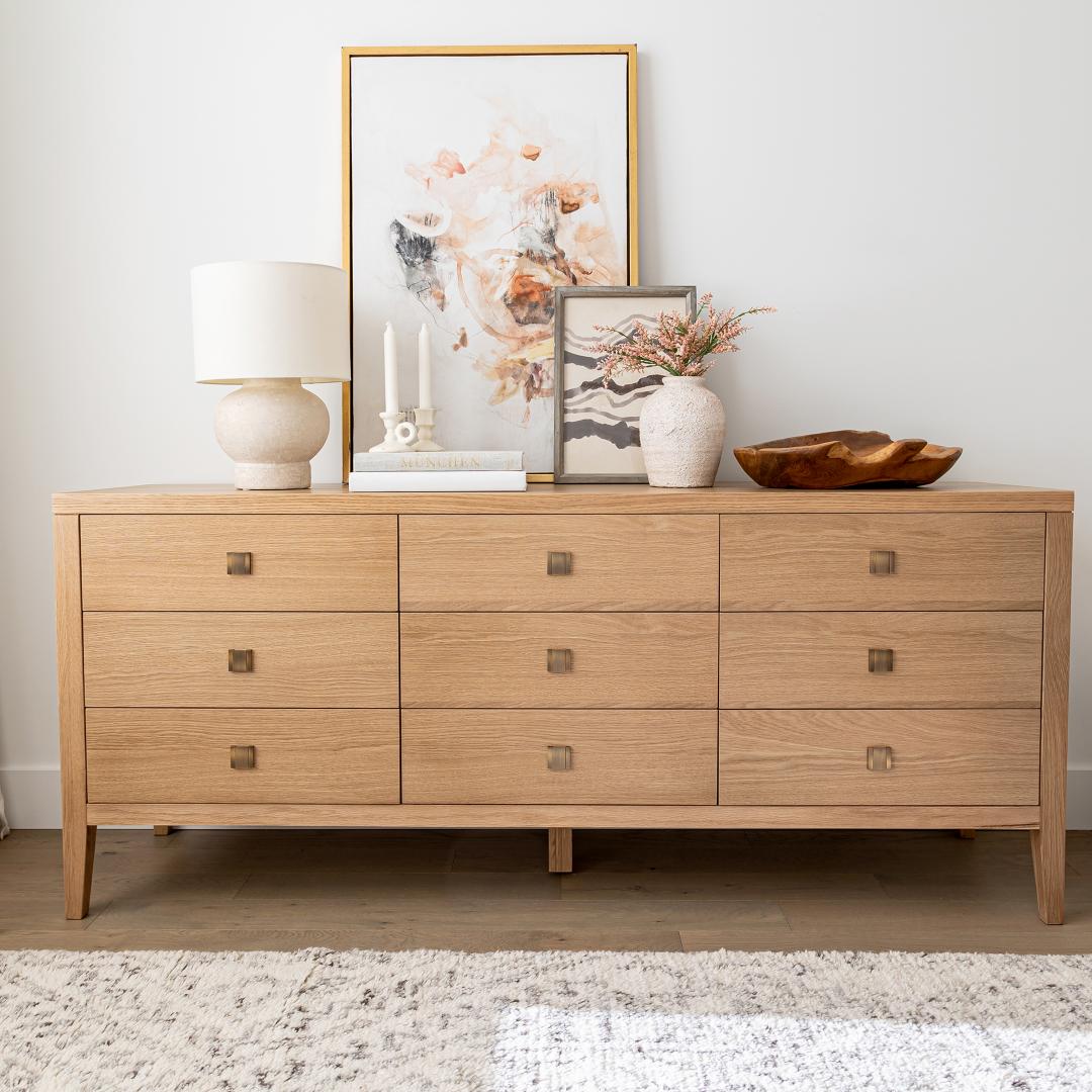 Hara 9 Drawer Dresser - Natural Oak
