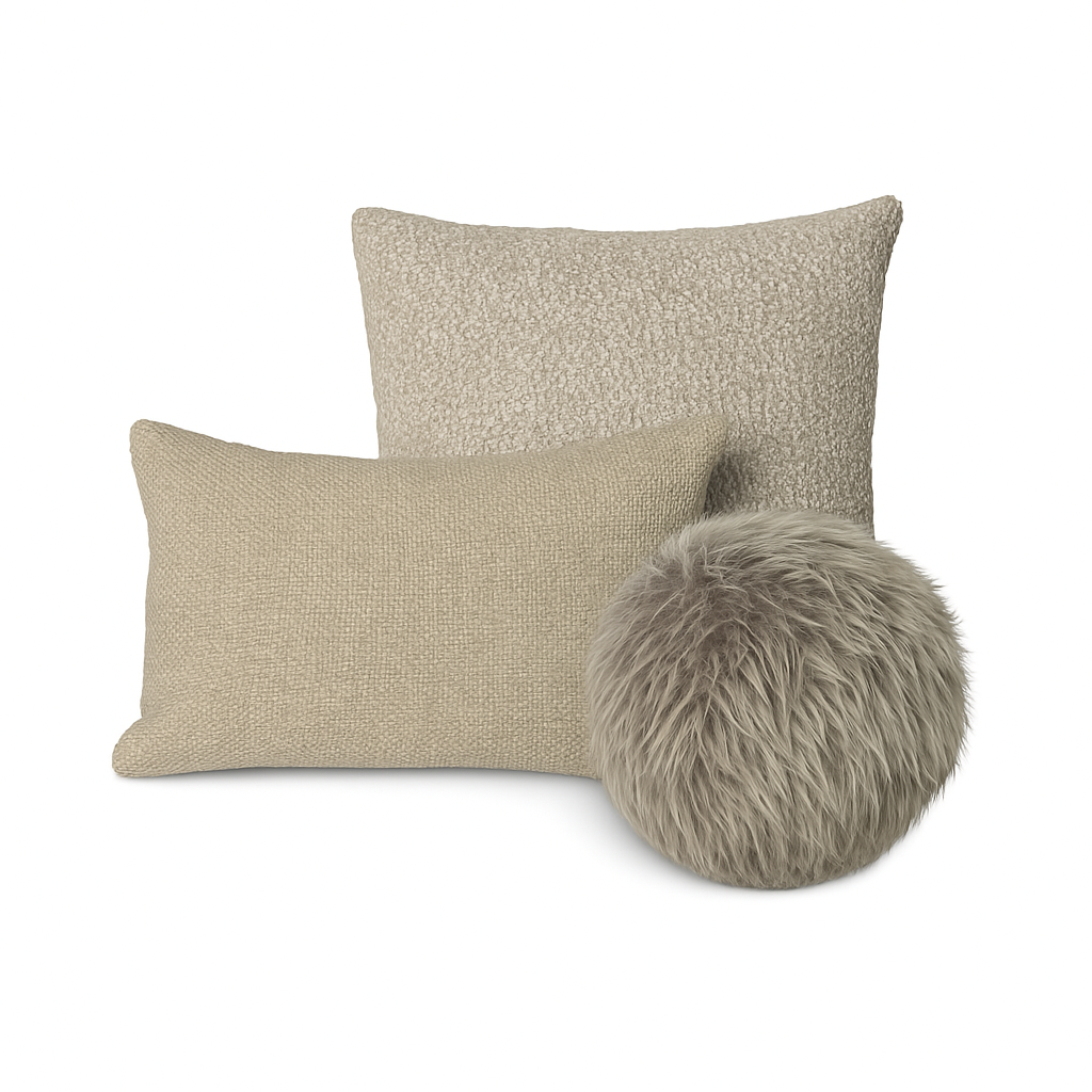 Crush Cushions (Set of 3) - Natural