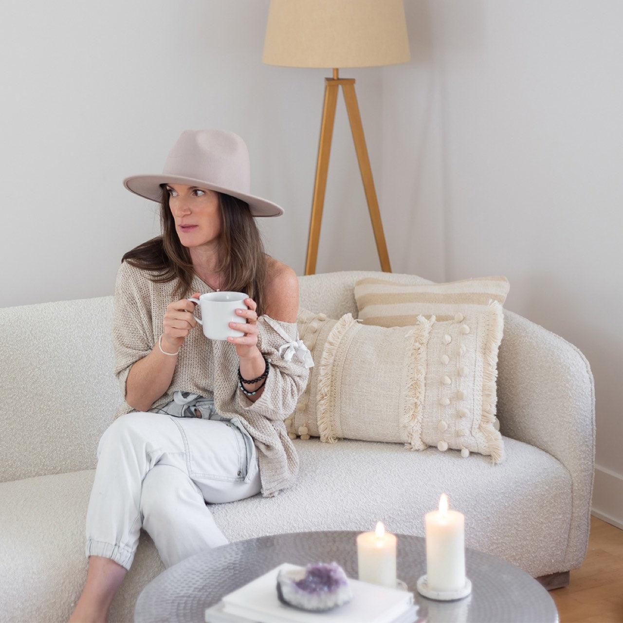 Evita Sofa - Cream Boucle