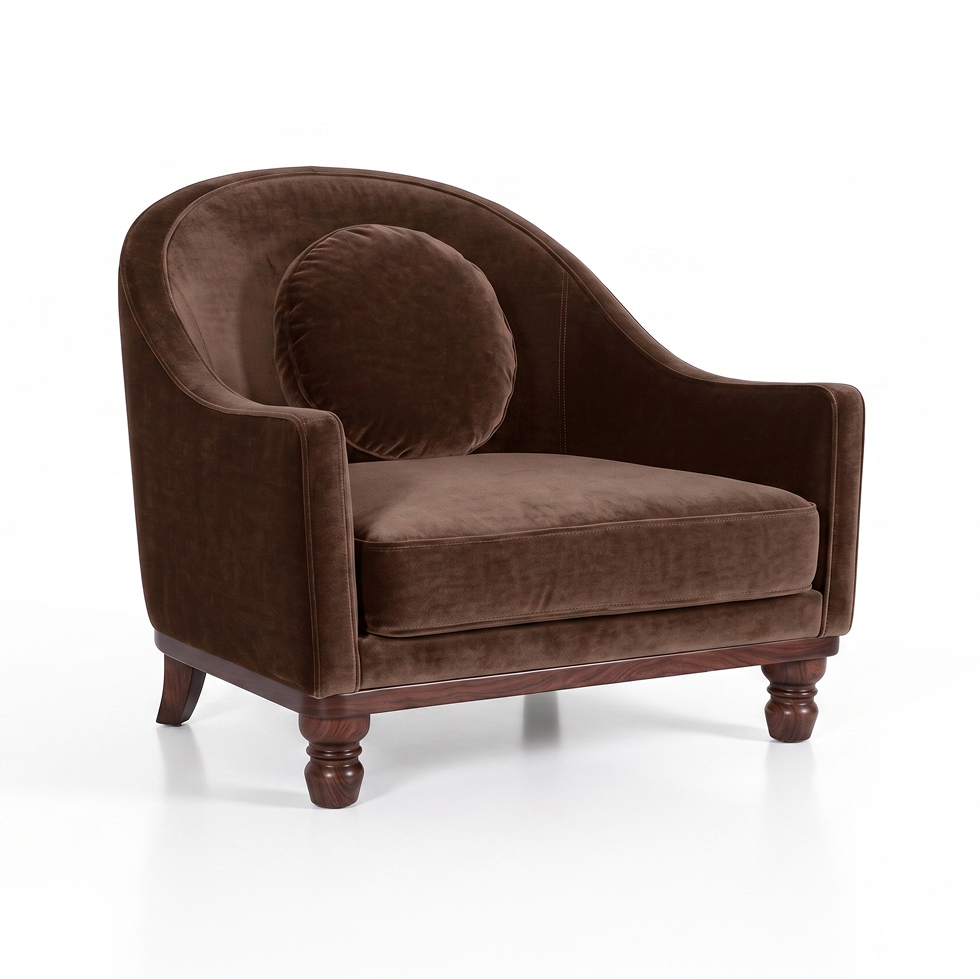 February Accent Chair - Velvet Coffee