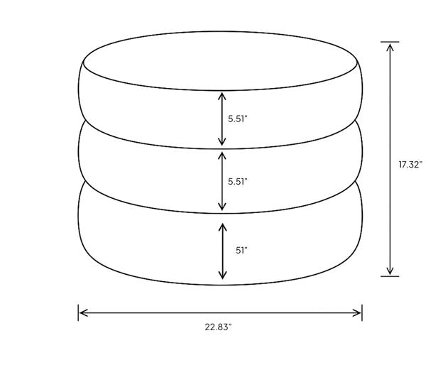 Fiel Ottoman - Faux Mohair Ecru
