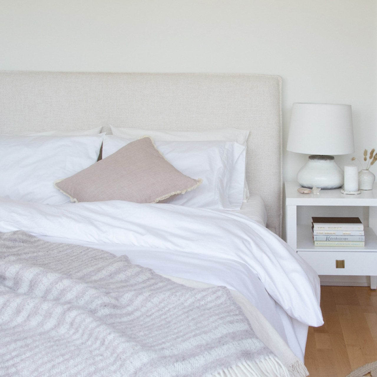 Julia Queen Storage Bed - Cream