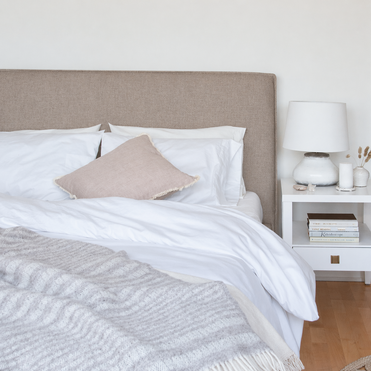 Julia Queen Storage Bed - Light Fawn