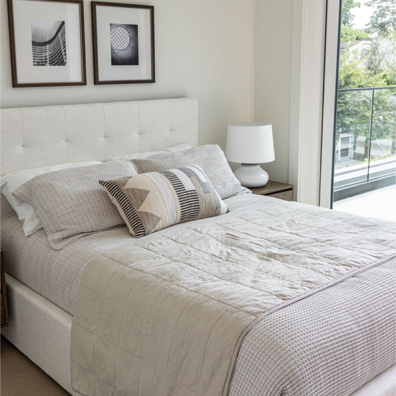June Queen Bed - Cream