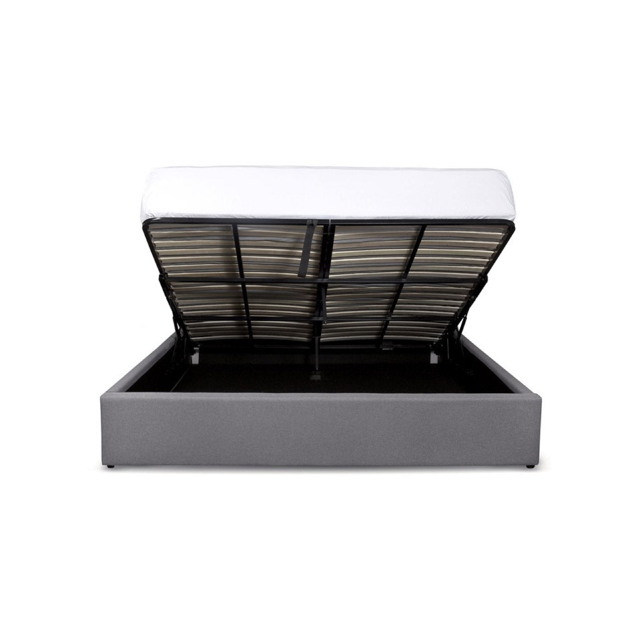 Justin King Storage Bed - Greige