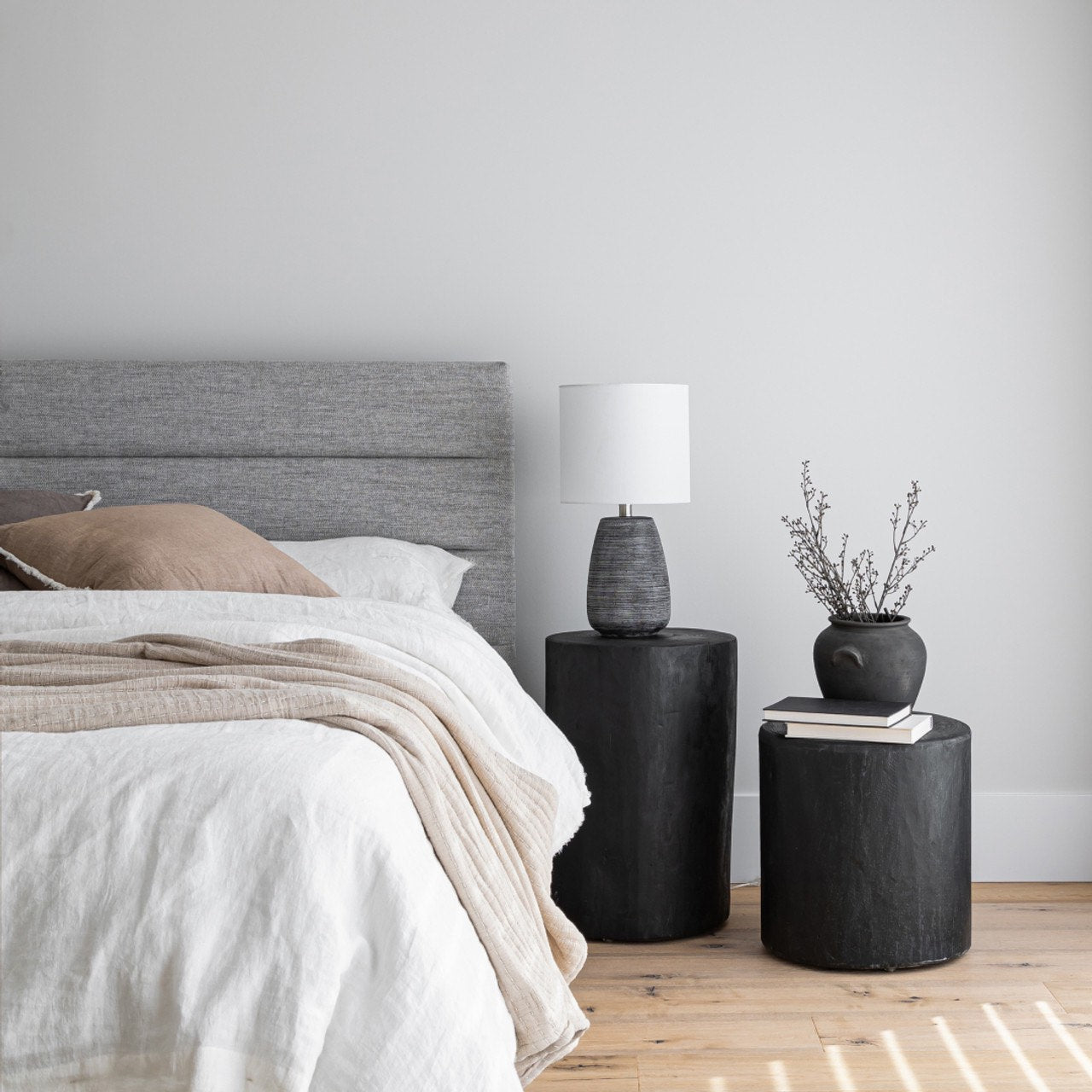 Justin Queen Storage Bed - Stone