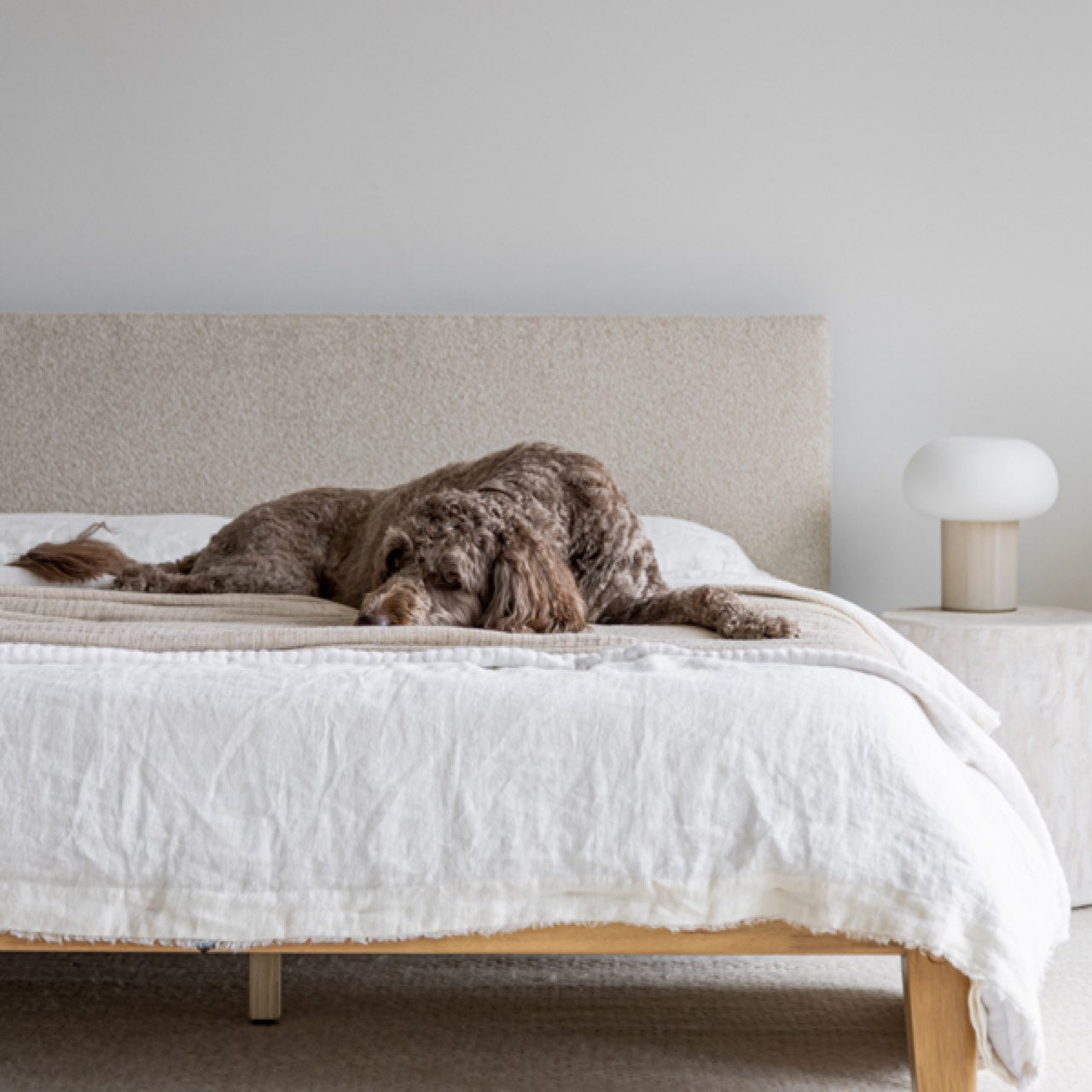 Luna Tool-Free King Bed - Buff
