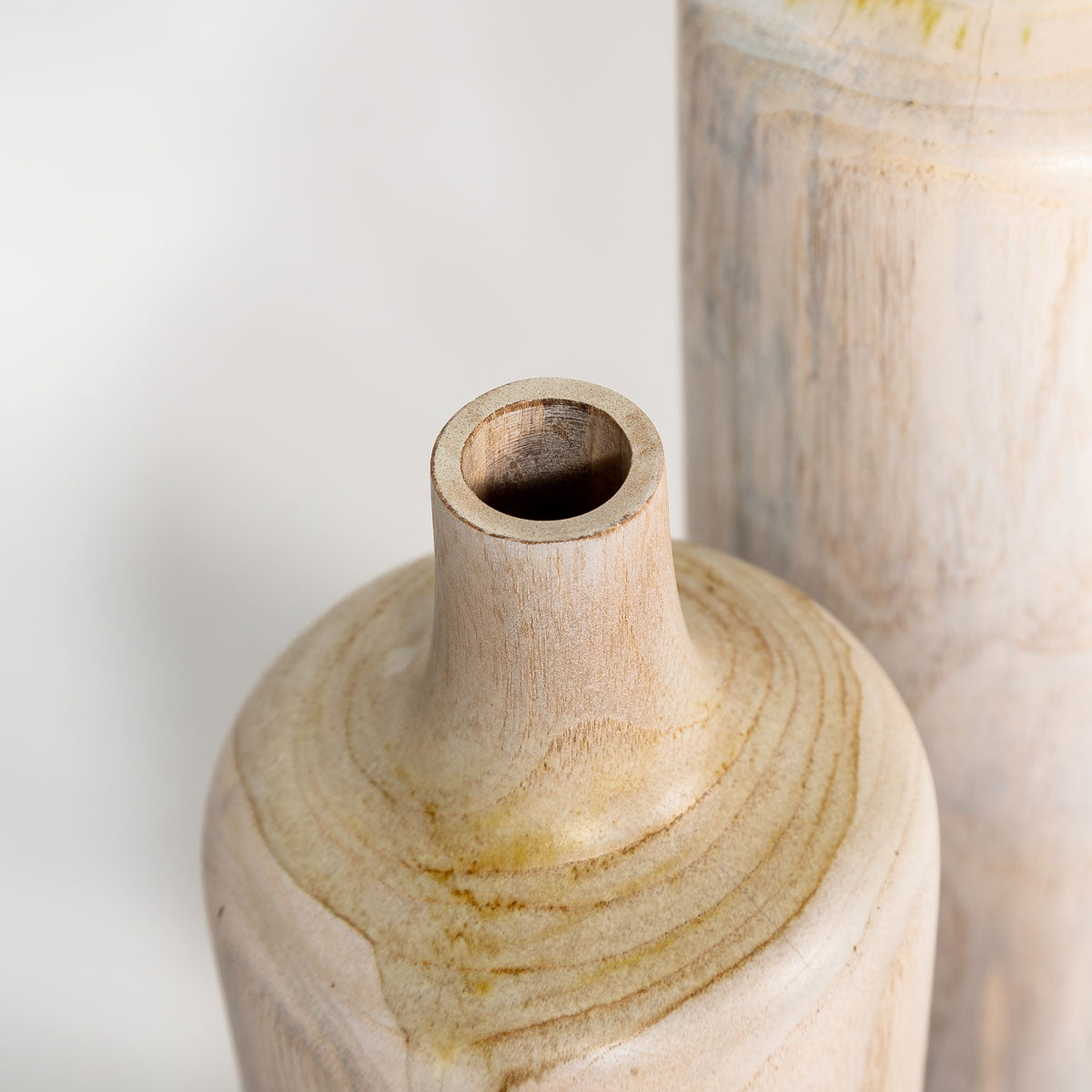 Natura Prado Vase Set of 2 - White Wash Teak