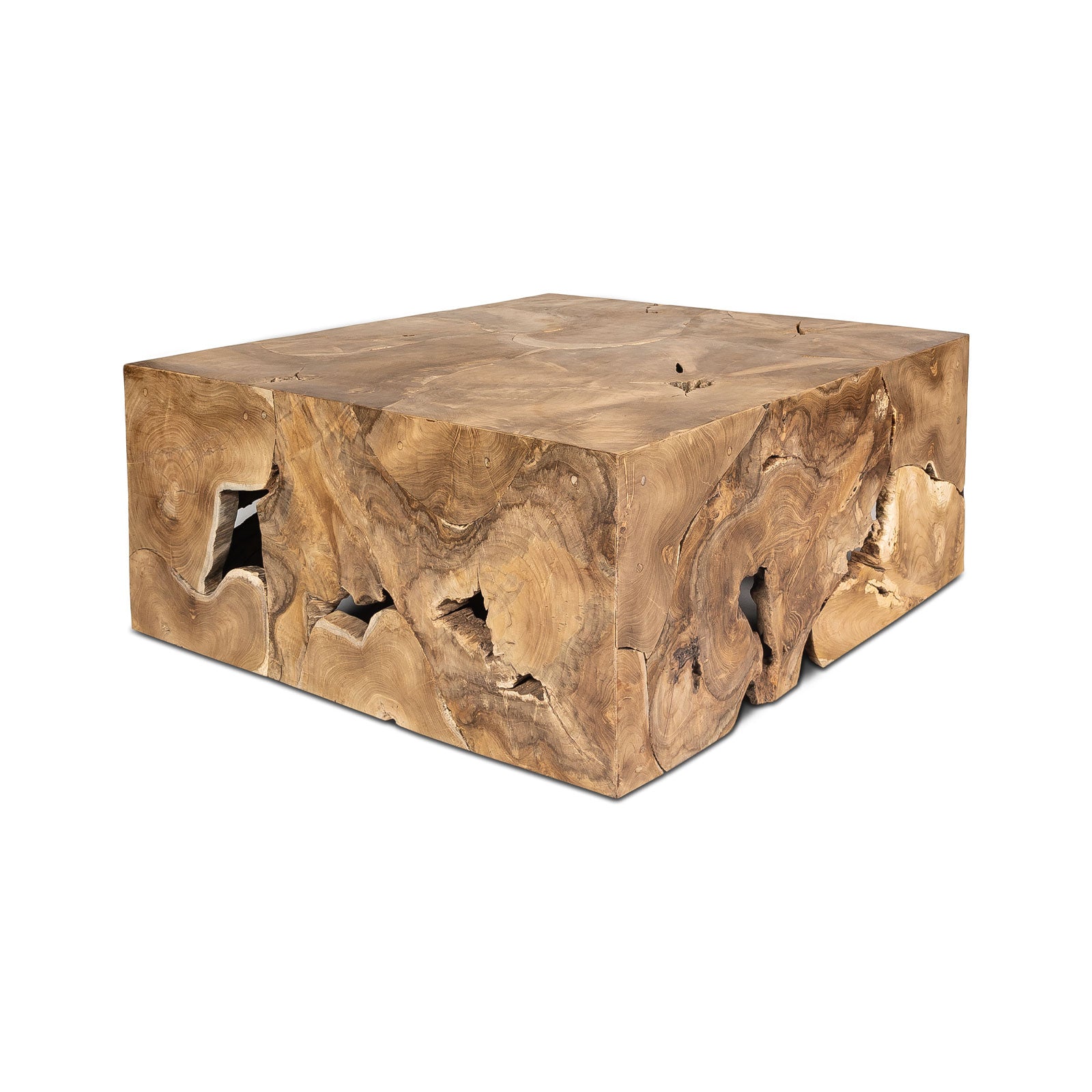 Natura Flow Square Coffee Table - Bleached